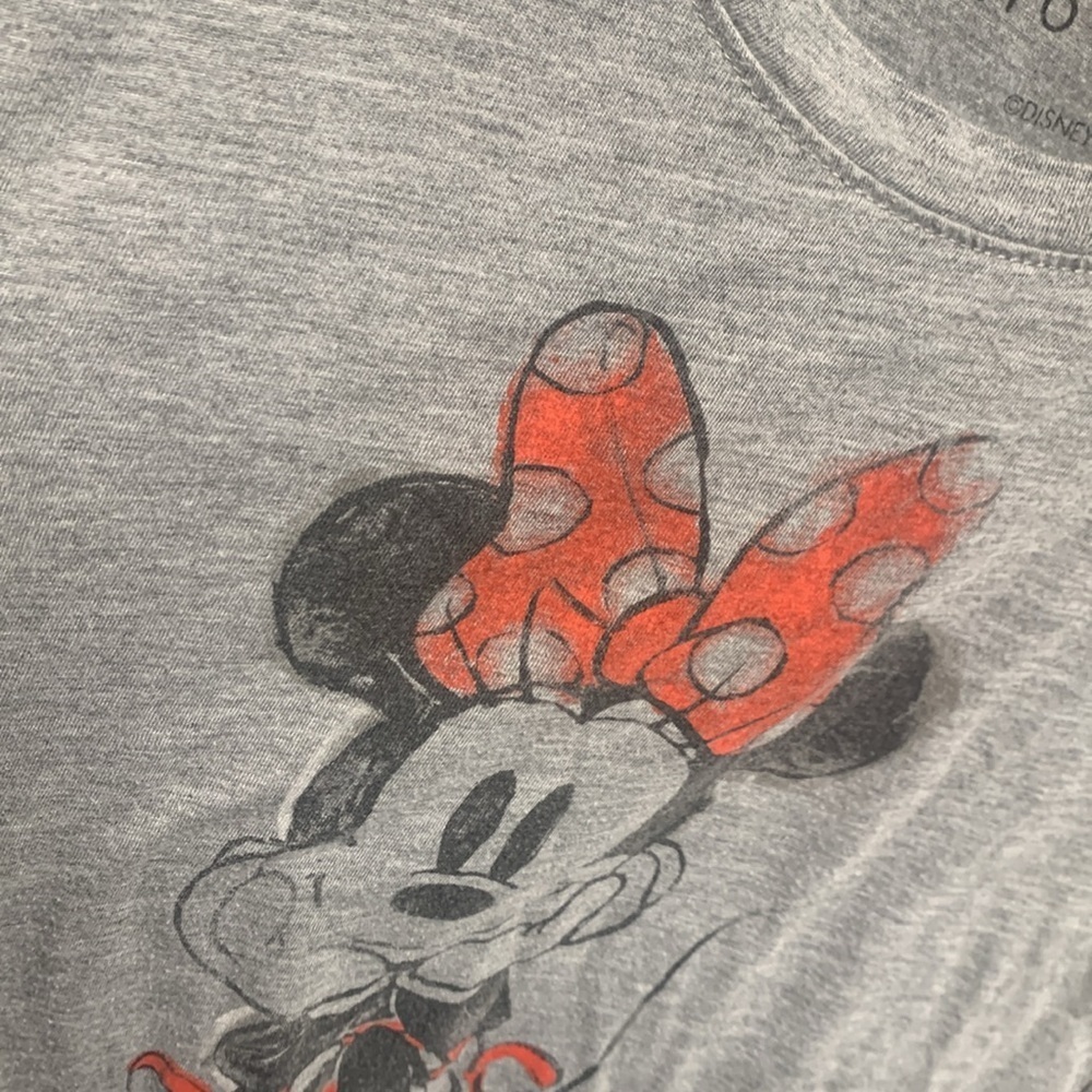 Disney Minnie Mouse Gray T Shirt Sketch Tee Top Size Medium - Picture 4 of 5